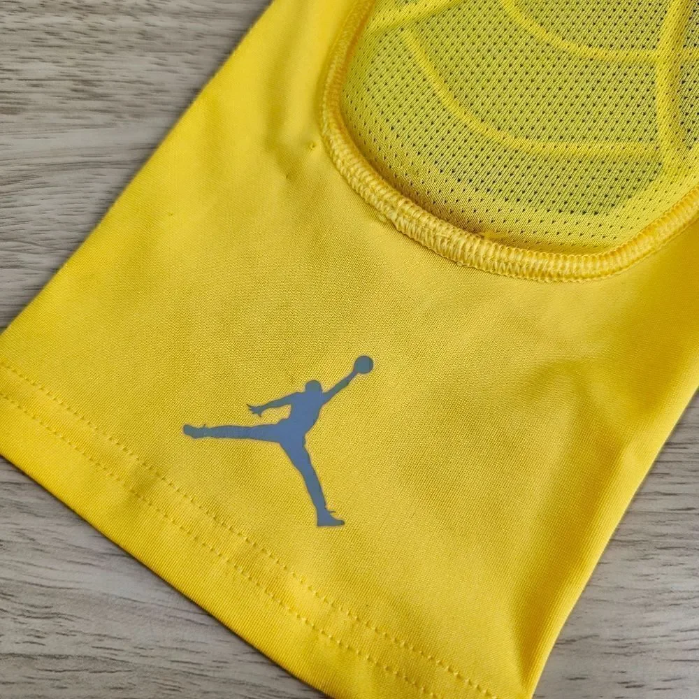 Air Jordan Nike Pro Hyperstrong Knee Shin Padded Sleeve Large L Yellow Grey New